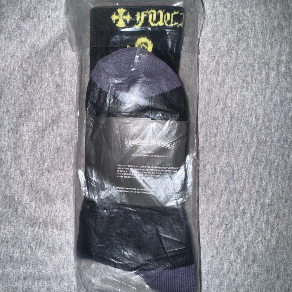 Chrome Hearts Black and Purple Athletic Socks